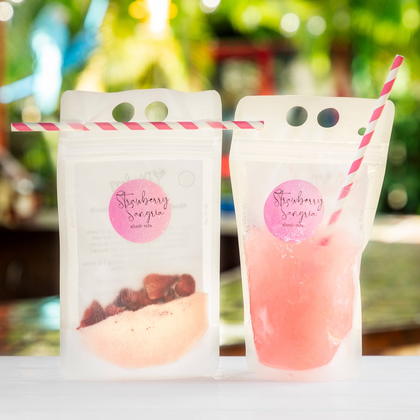 Slush Cocktail Pouches (comes with straw)
