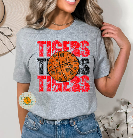 Tigers Distressed Basketball