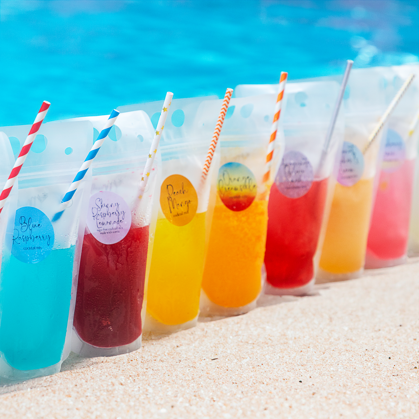 Slush Cocktail Pouches (comes with straw)