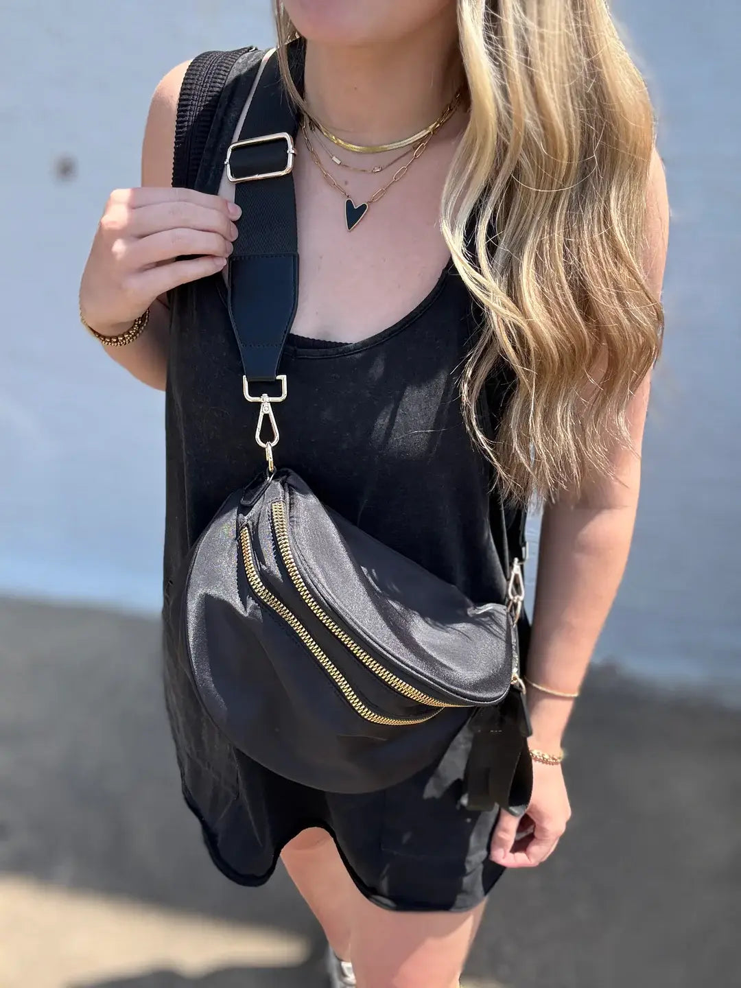 Nylon Double Zip Bum Bag #802