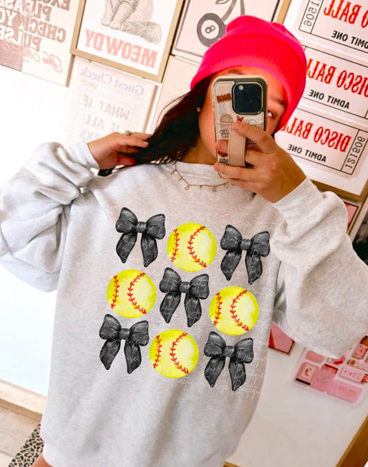 Softball Bows- Black