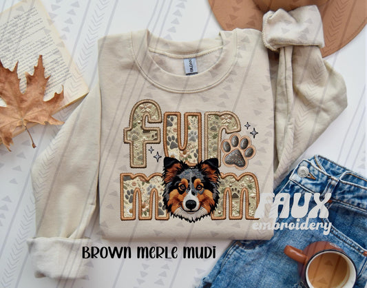 Fur Mom- Brown Merle Mudi