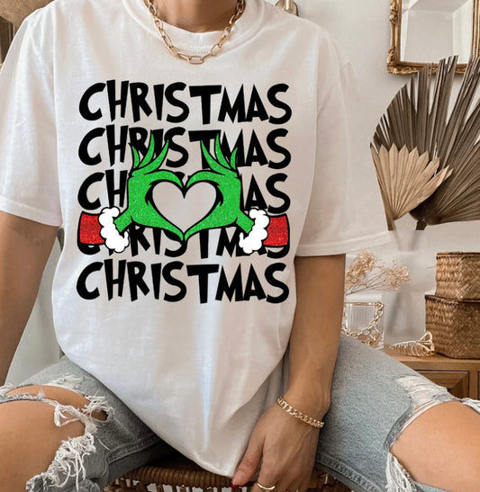 Christmas Stack Grinch Heart