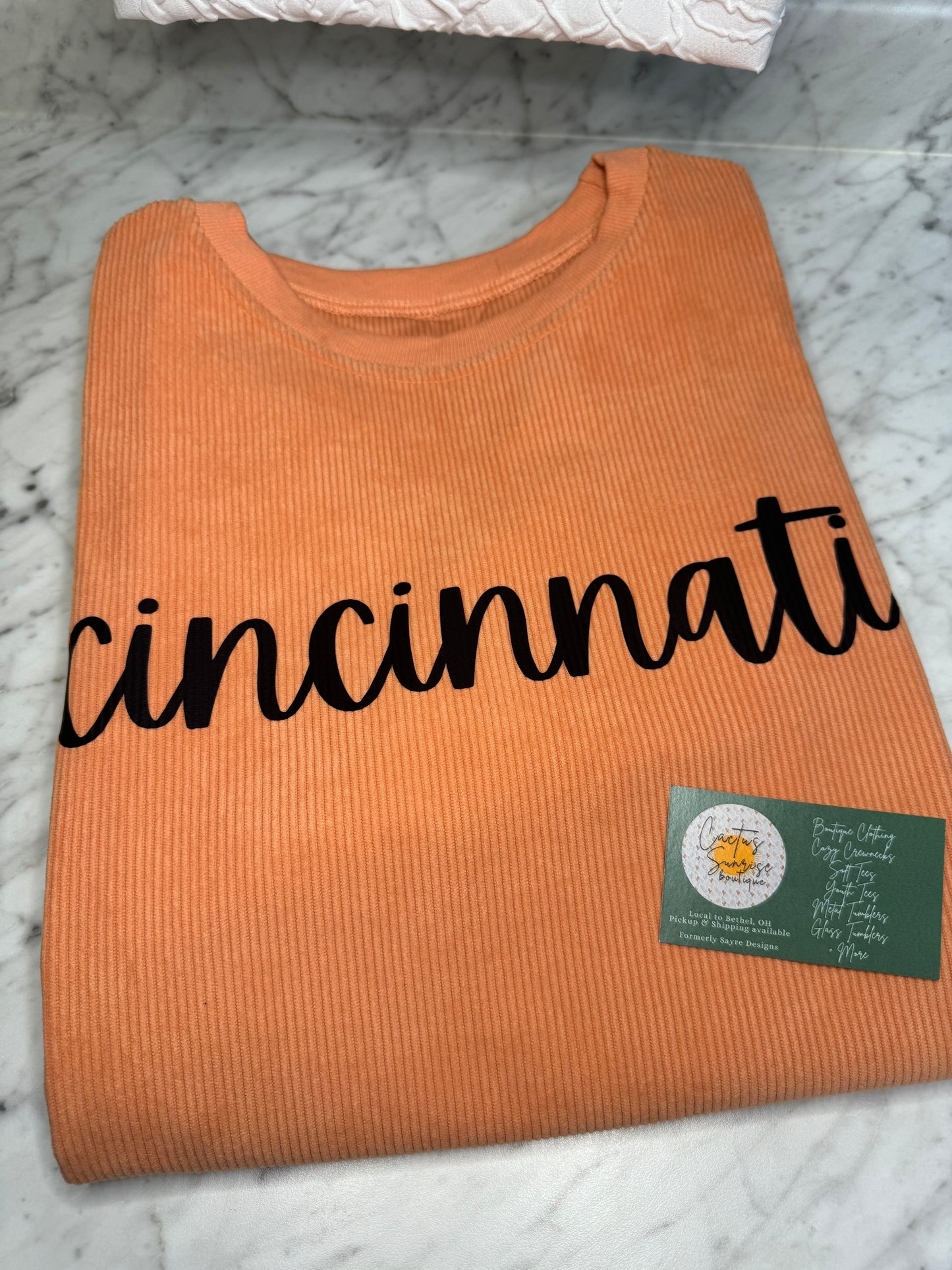 Cincinnati Corded Crewneck