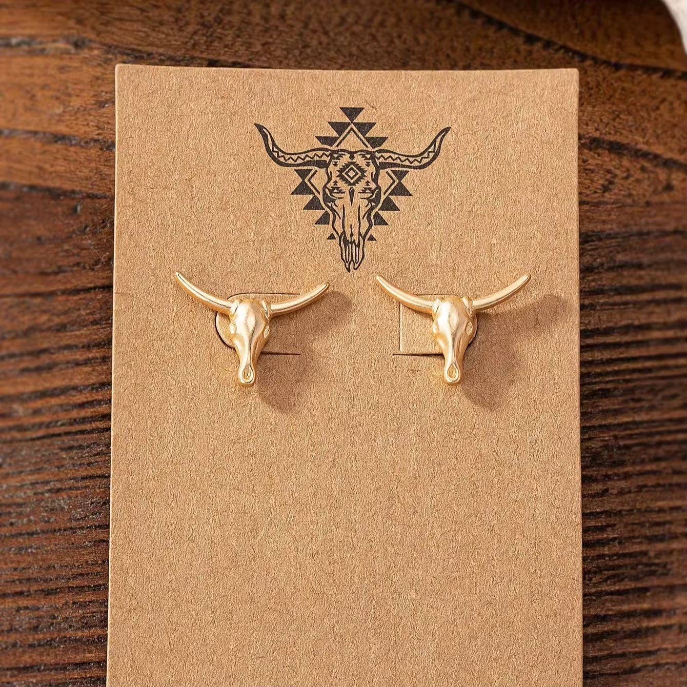South Western Studs- Bull / Longhorn stud earrings