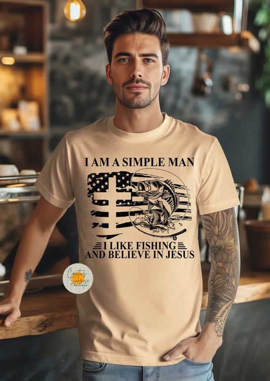 Simple man - fishing & Jesus