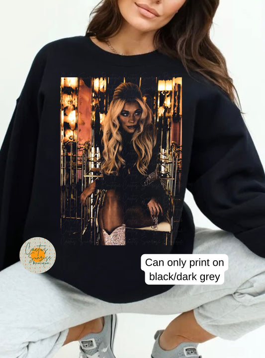 Megan M Half-Tone (only on black/dark grey apparel)