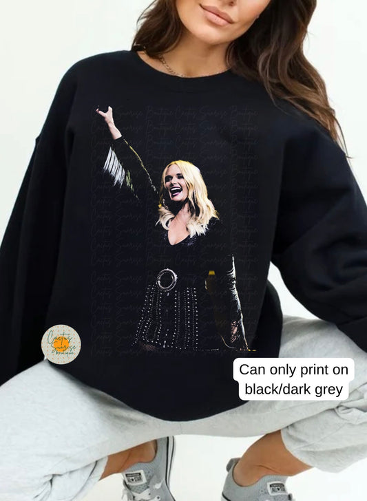 Miranda L Half-Tone (only on black/dark grey apparel)