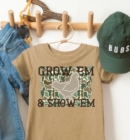 Grow em & show em Camo- Chicken