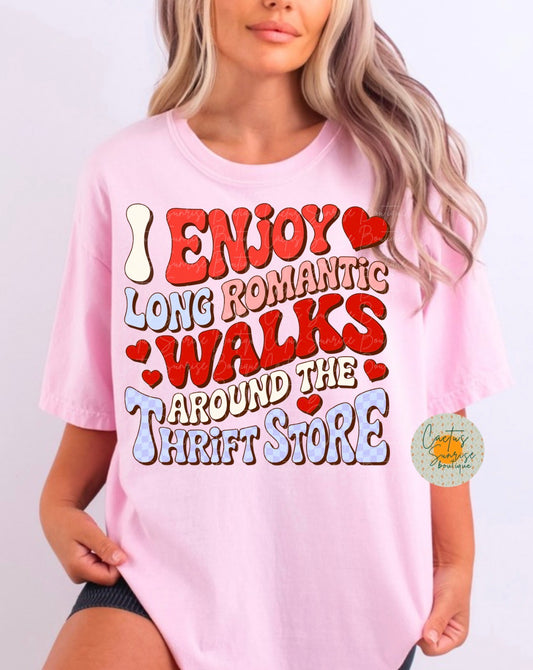 Long romantic walks around the thrift store