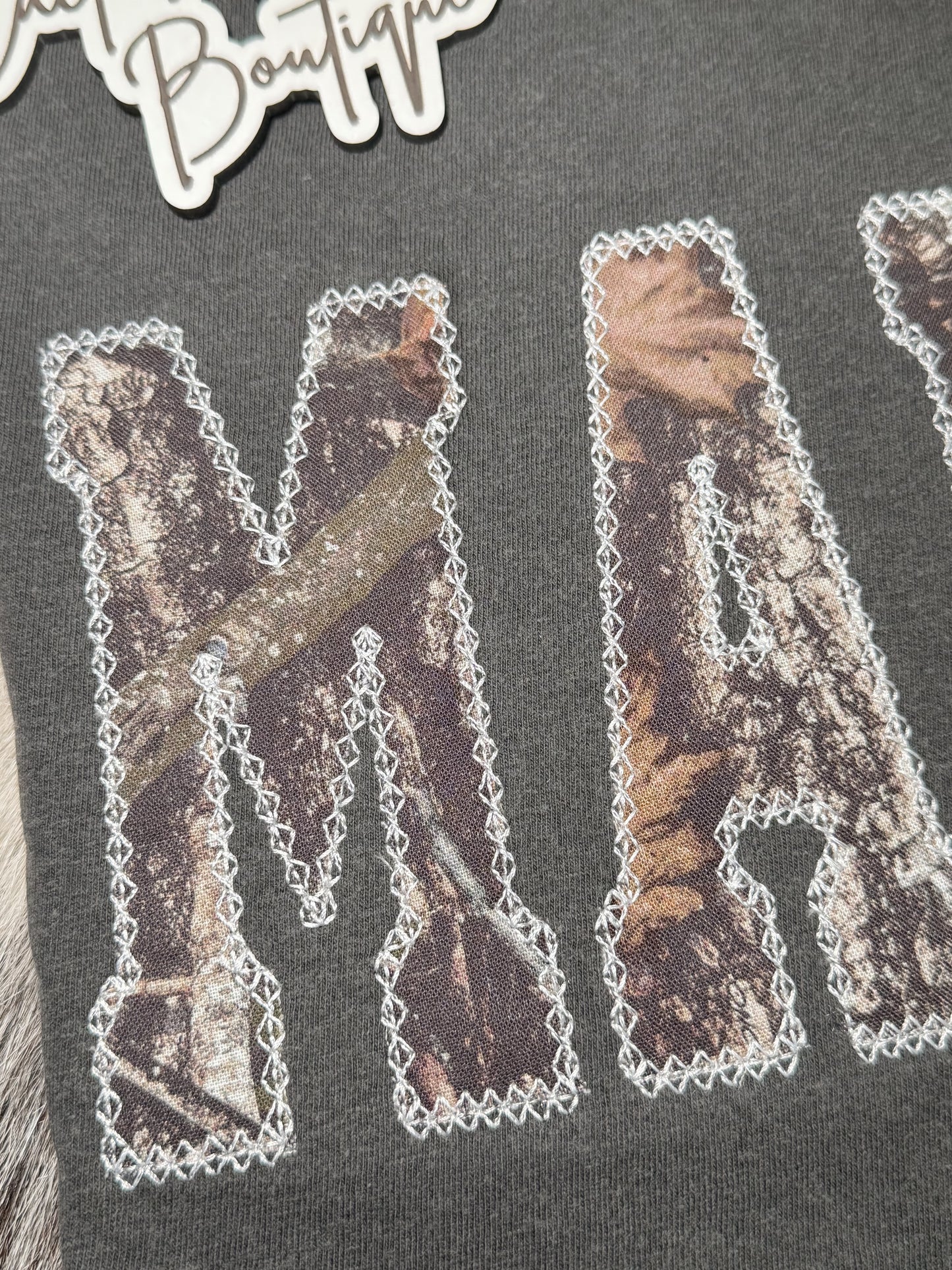 Camo Mama Embroidery Tee