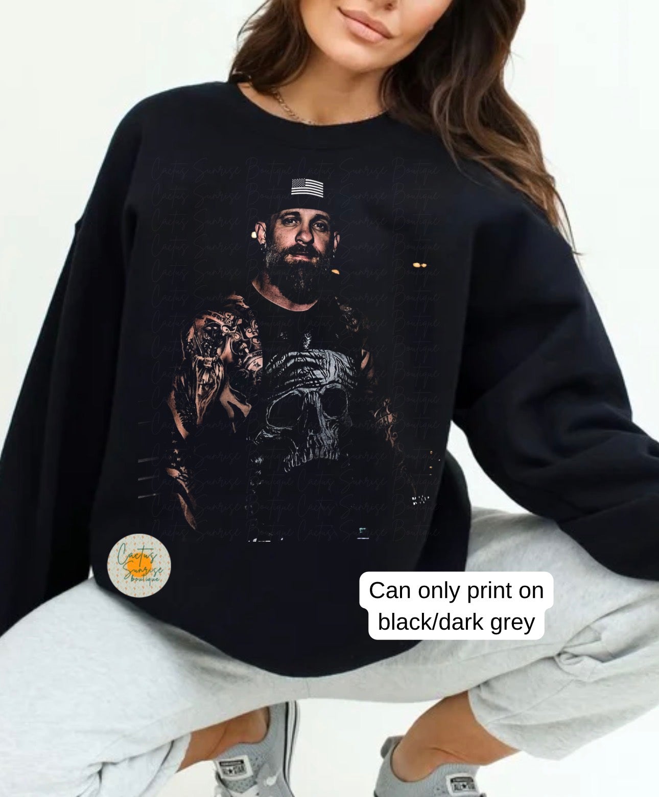 Brantley G Half-Tone (only on black/dark grey apparel)