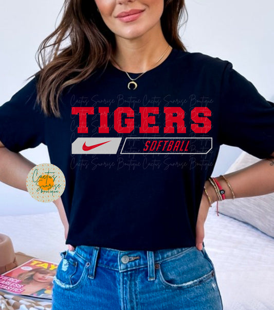 Tigers Softball Swoosh