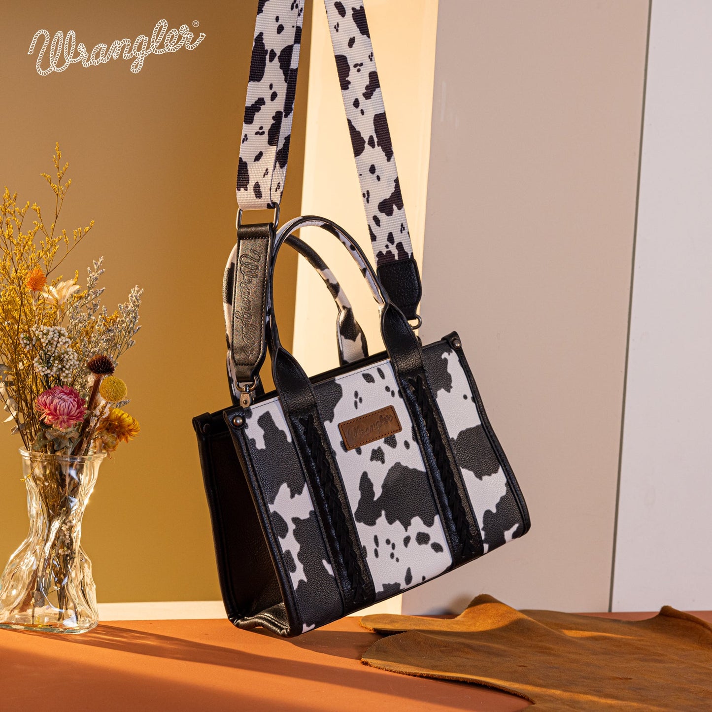Wrangler Cow Print Concealed Carry Crossbody