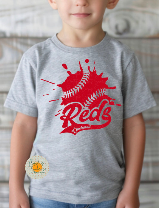 Reds Splatter Youth/Toddler/Onesie Tee