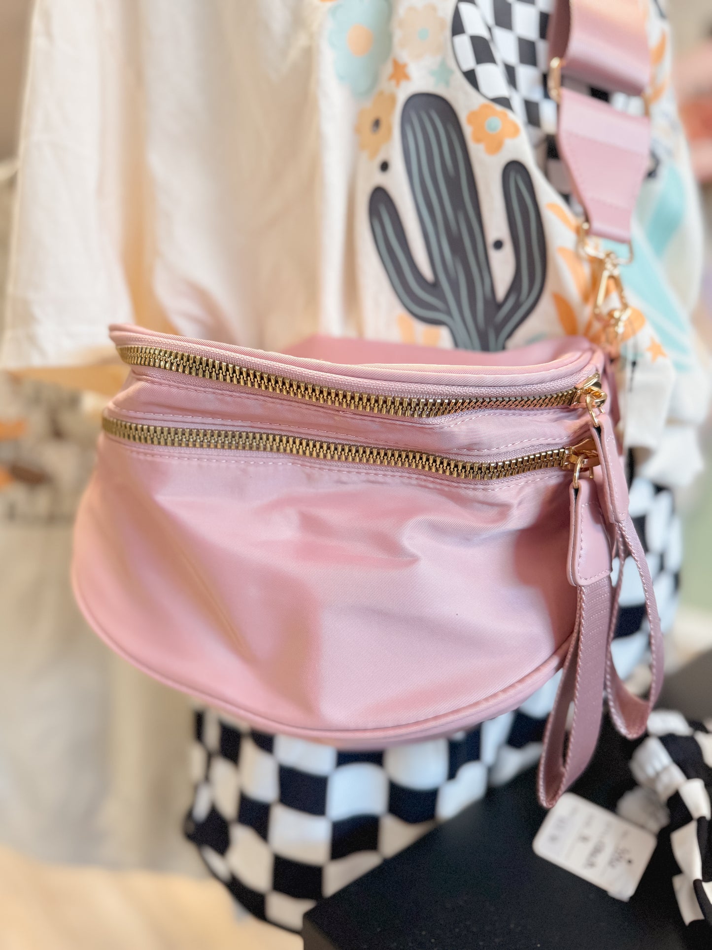 Nylon Double Zip Bum Bag #802