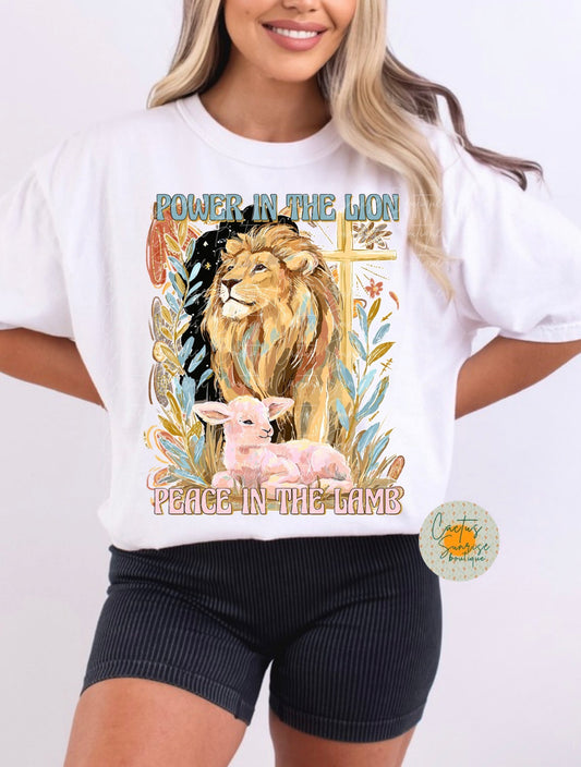 Power in the lion peace in the lamb