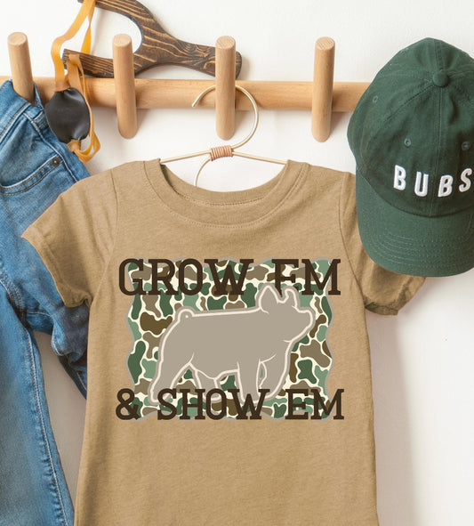 Grow em & show em Camo- Pig