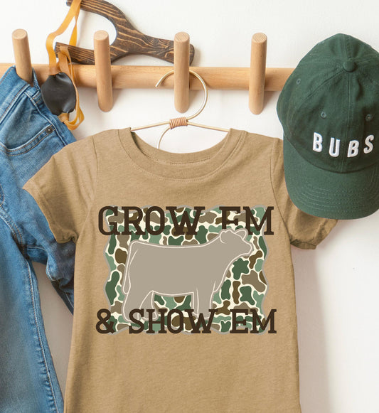 Grow em & show em Camo- Cow