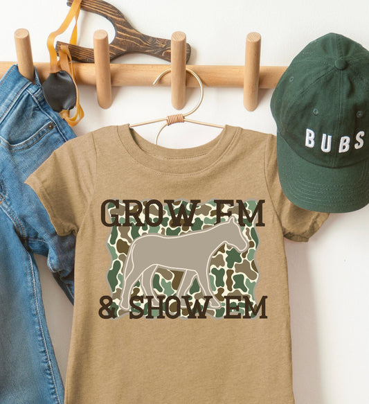 Grow em & show em Camo- Horse