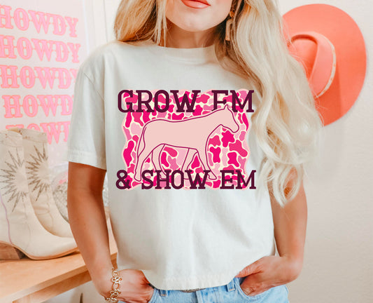 Grow em & show em Pink Camo- Horse