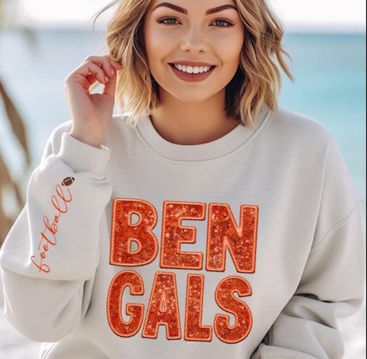 Bengals Faux Embroidery Crewneck