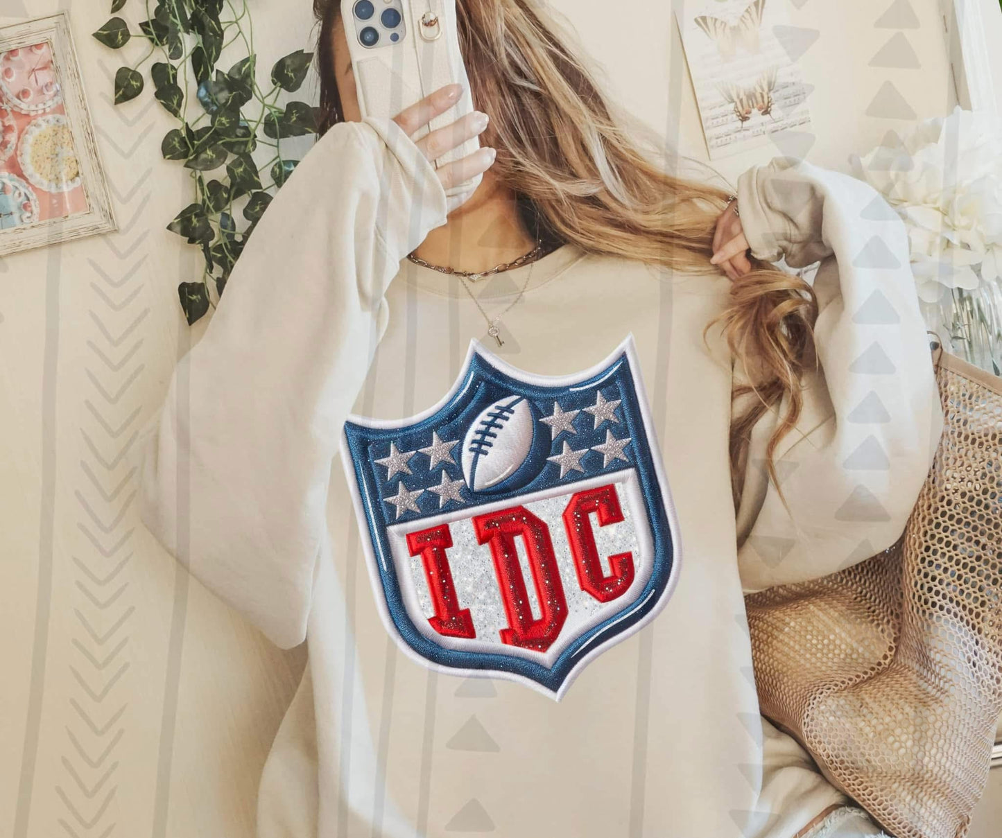 IDC Superbowl faux embroidery DTF Transfer