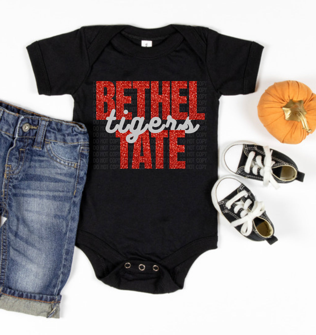 Bethel-Tate Tigers Glitter Youth/Toddler Tee