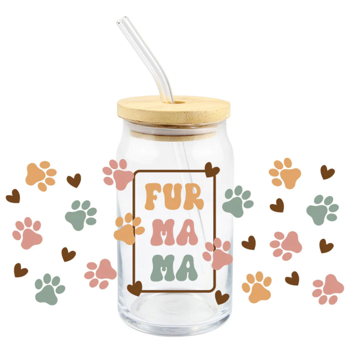 Fur Mama Glass Tumbler 16oz PRE-ORDER
