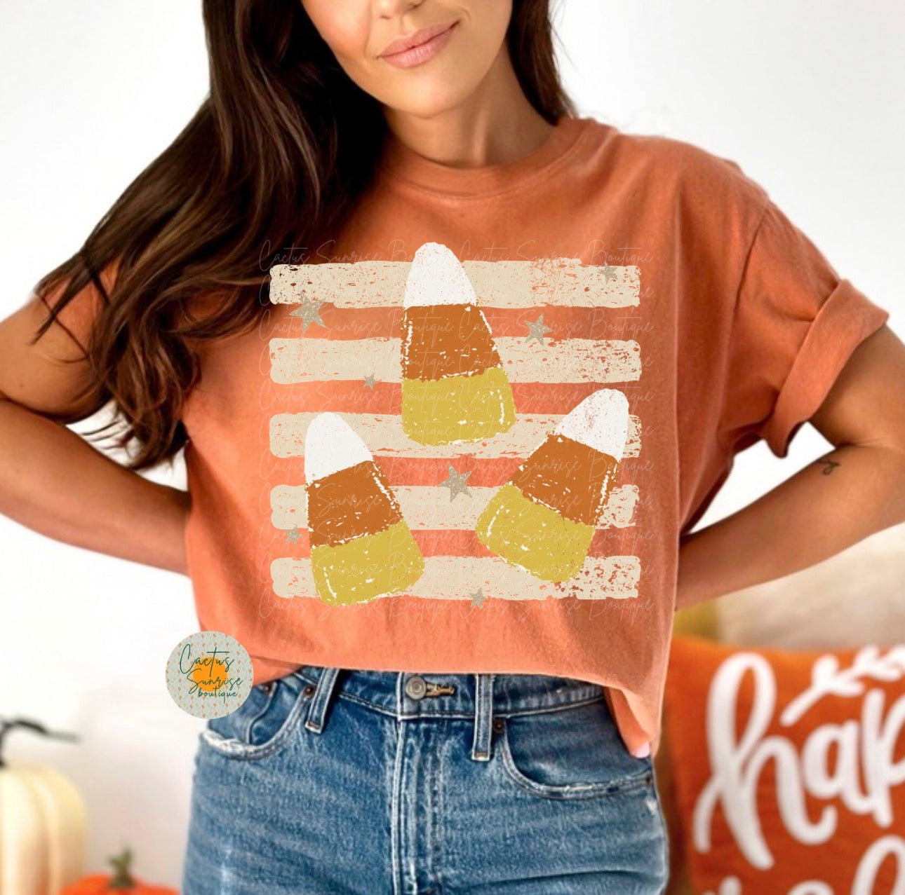 Candy Corn- Creme Stripes