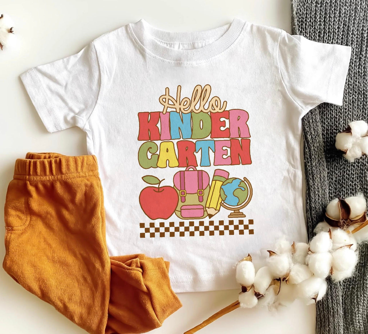 Hello Grades Checkered- Youth/Toddler Tee