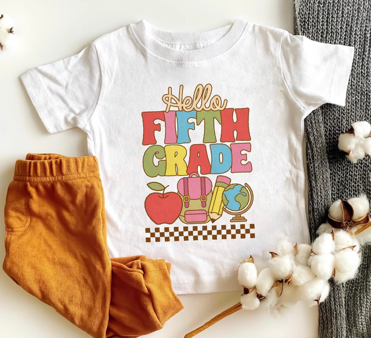 Hello Grades Checkered- Youth/Toddler Tee