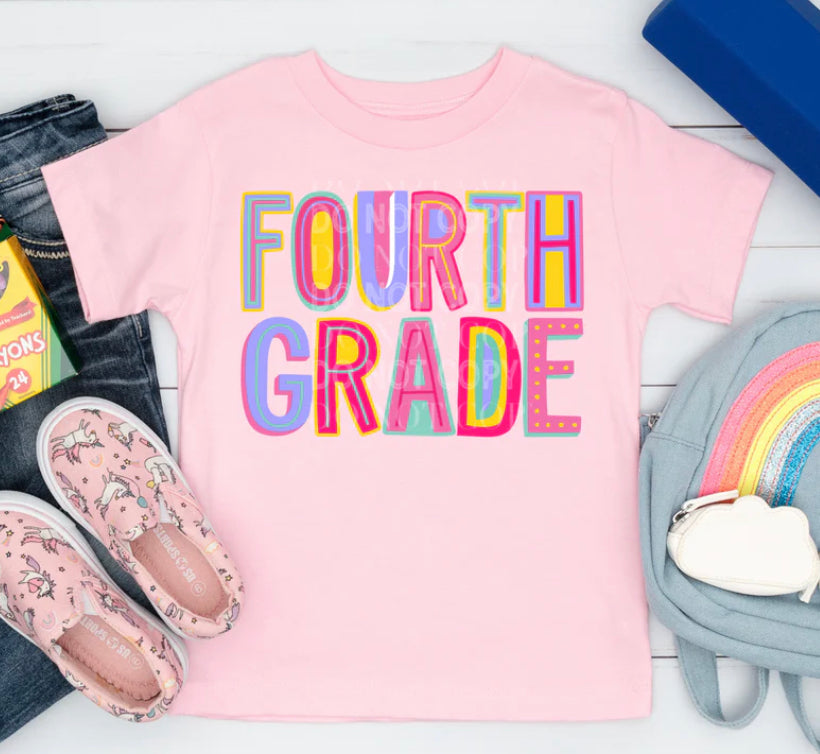 Pink and Blue Grades- Adult Size Tee