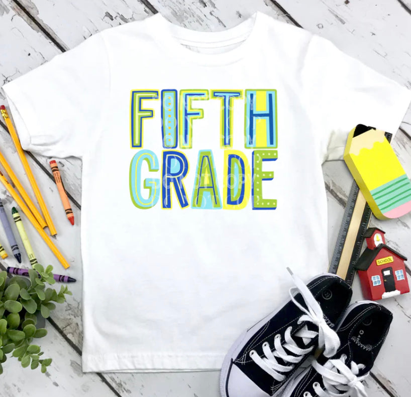 Pink and Blue Grades- Adult Size Tee