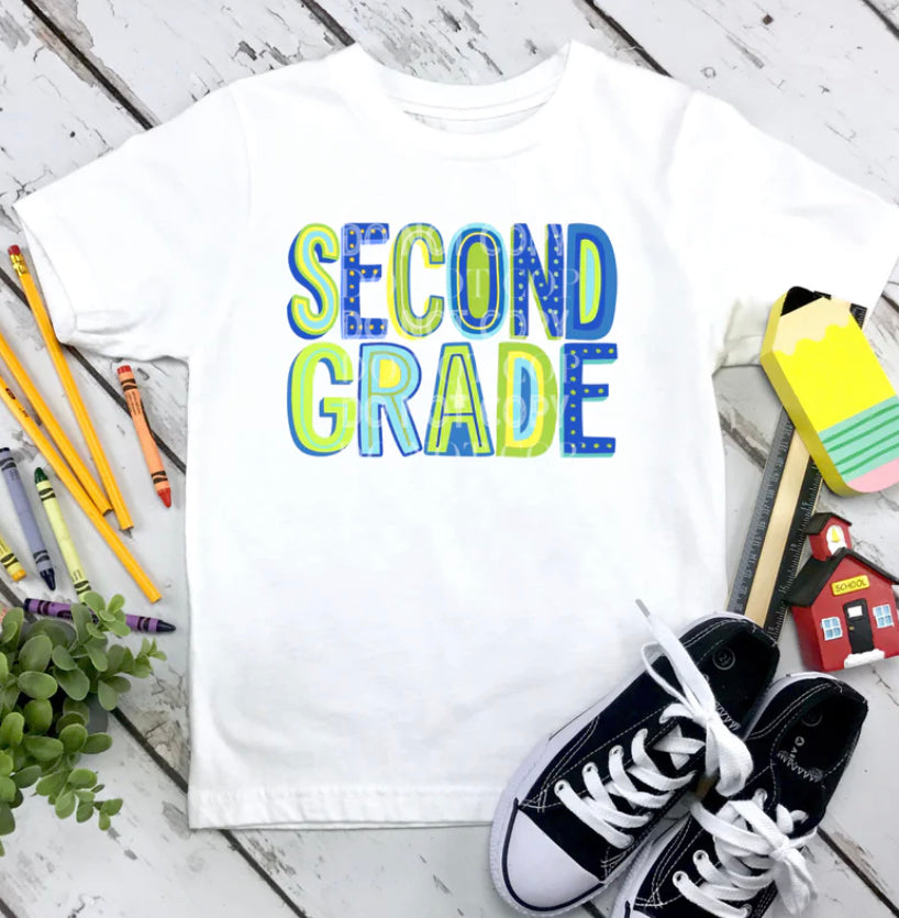 Pink and Blue Grades- Adult Size Tee