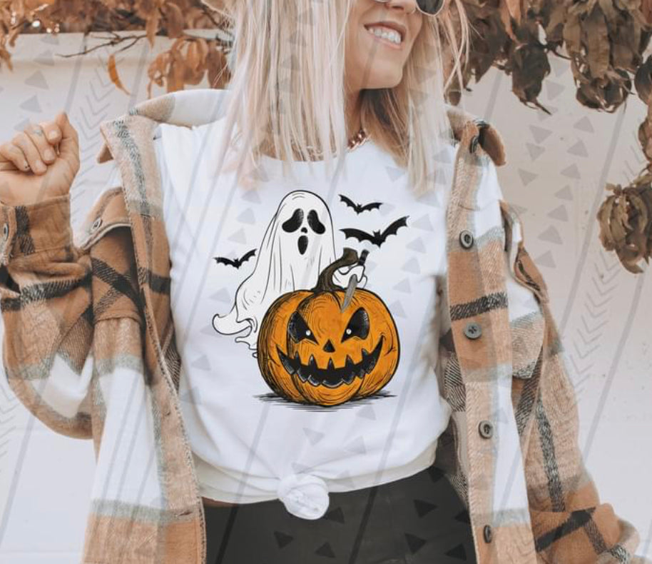 Ghost Pumpkin Tee/Crewneck