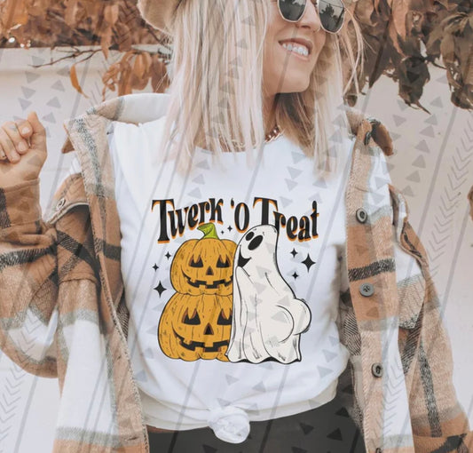 Trick or Treat Pumpkin Ghost Tee/Crewneck