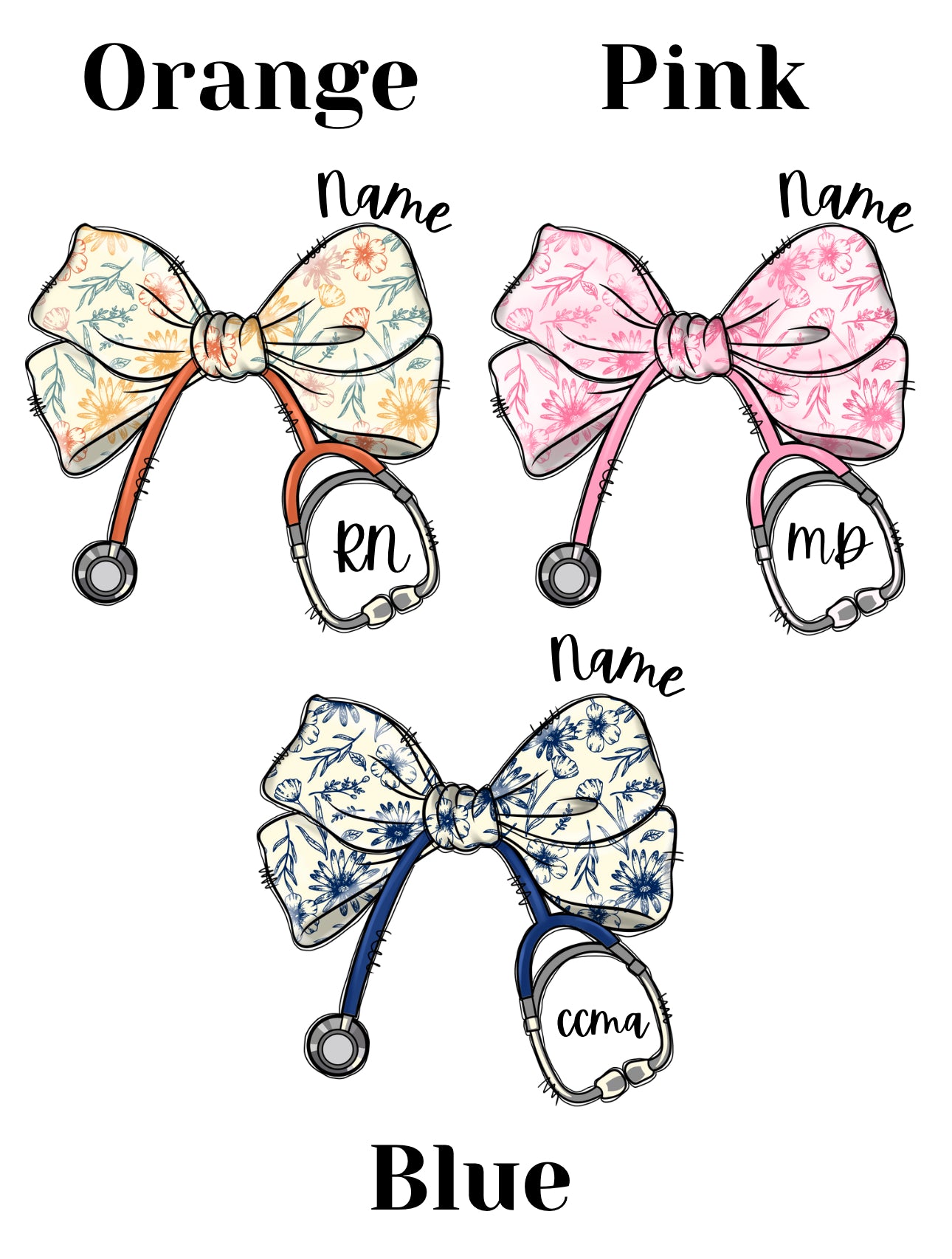 Healthcare Bow Front/Back