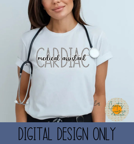 Cardiac Medical Assistant Grey Digital file- No physical product