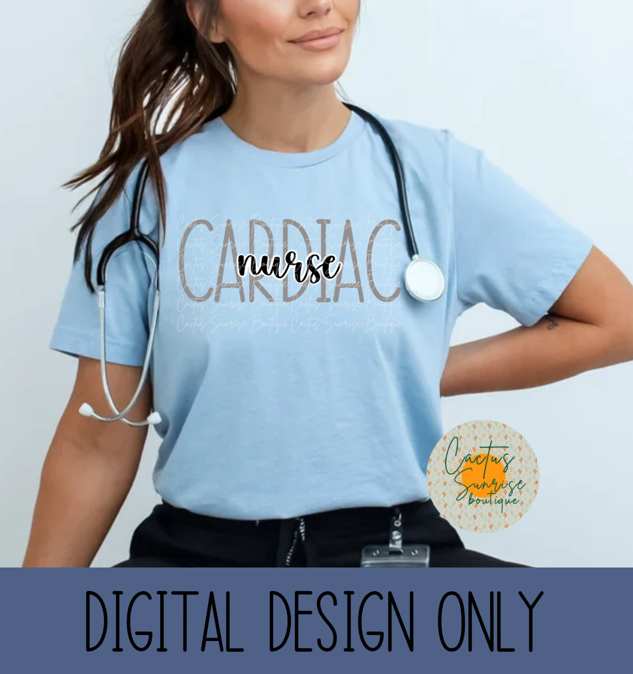 Cardiac Nurse Grey Digital file- No physical product