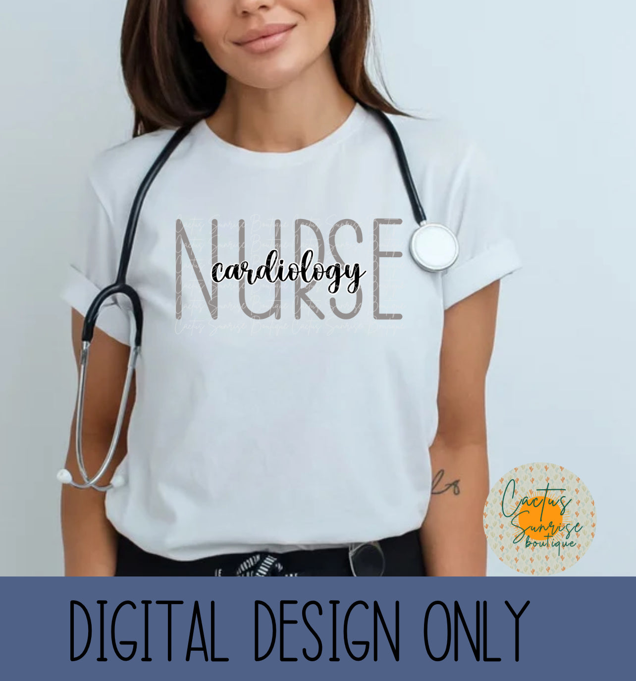 Cardiology Nurse Grey Digital file- No physical product