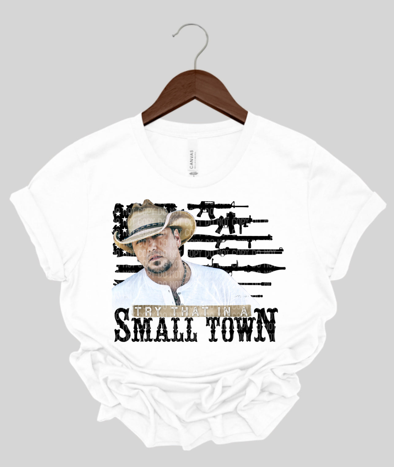 Small Town Black Flag  Tee