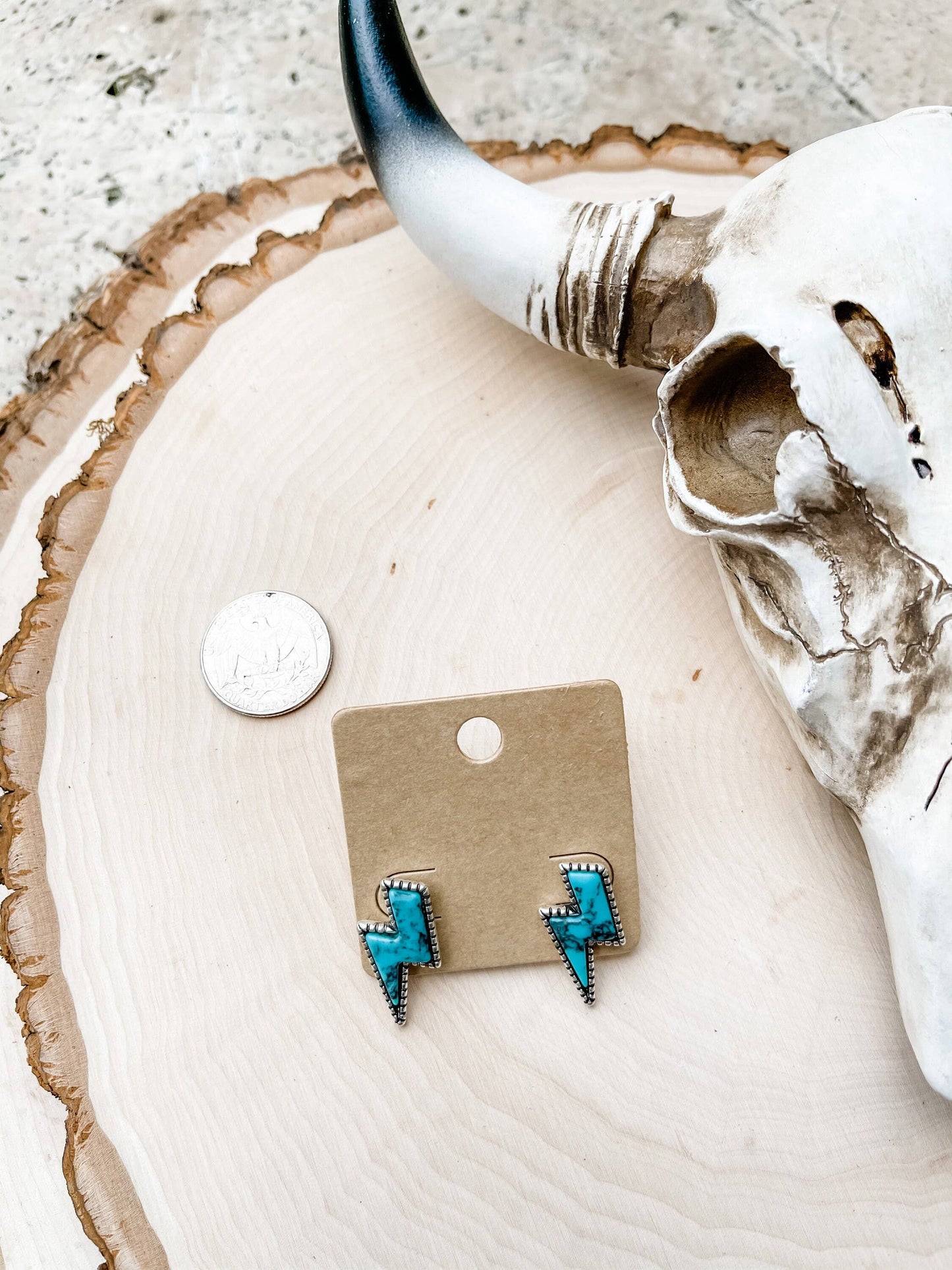 Western Lightning Bolt Thunder Earrings