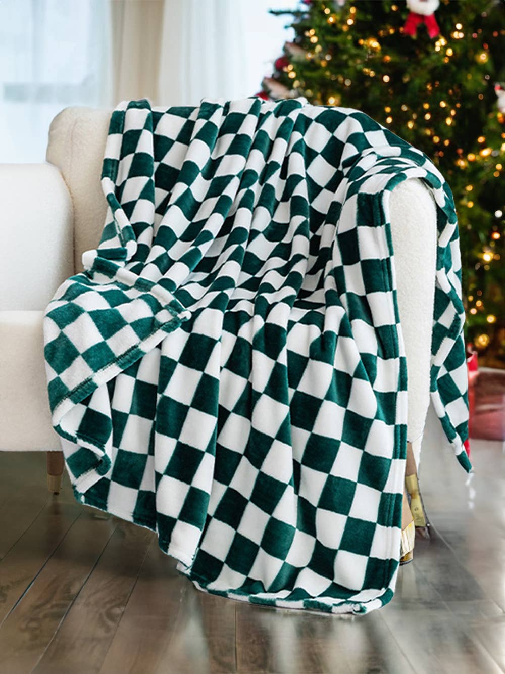 Checkerboard Printed Soft Throw Blanket 47x78 inch