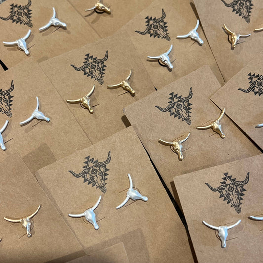 South Western Studs- Bull / Longhorn stud earrings