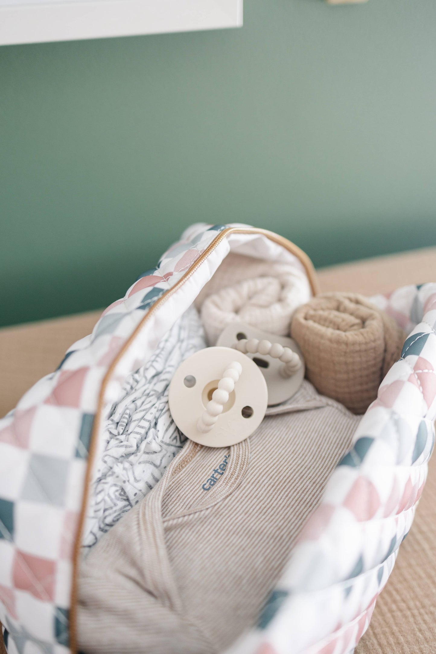 Quilted Carry All Pouch for Women – Large Makeup Organizer Bag, Stand Up Toiletry Case, Wide Zipper Opening, Cute Travel Pouch