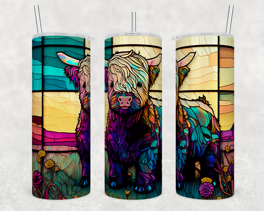 #Highland Cow Stained Glass