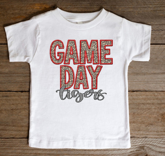 Game Day Tigers Cheetah Youth/Toddler/Onesie Tee