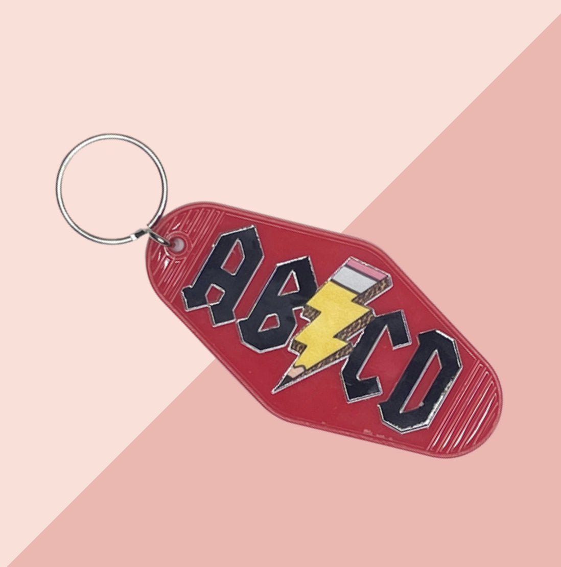 ABCD Teacher Motel Keychain